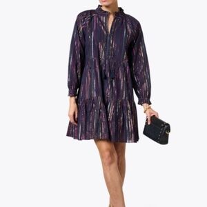 NWT Roller Rabbit Janni Rainbow Lurex Dress